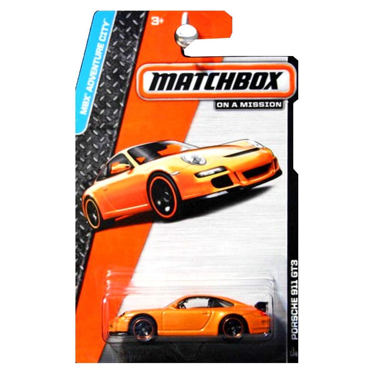 Porsche 911 GT3 Matchbox 1:64 Naranja Modelo Coleccionable