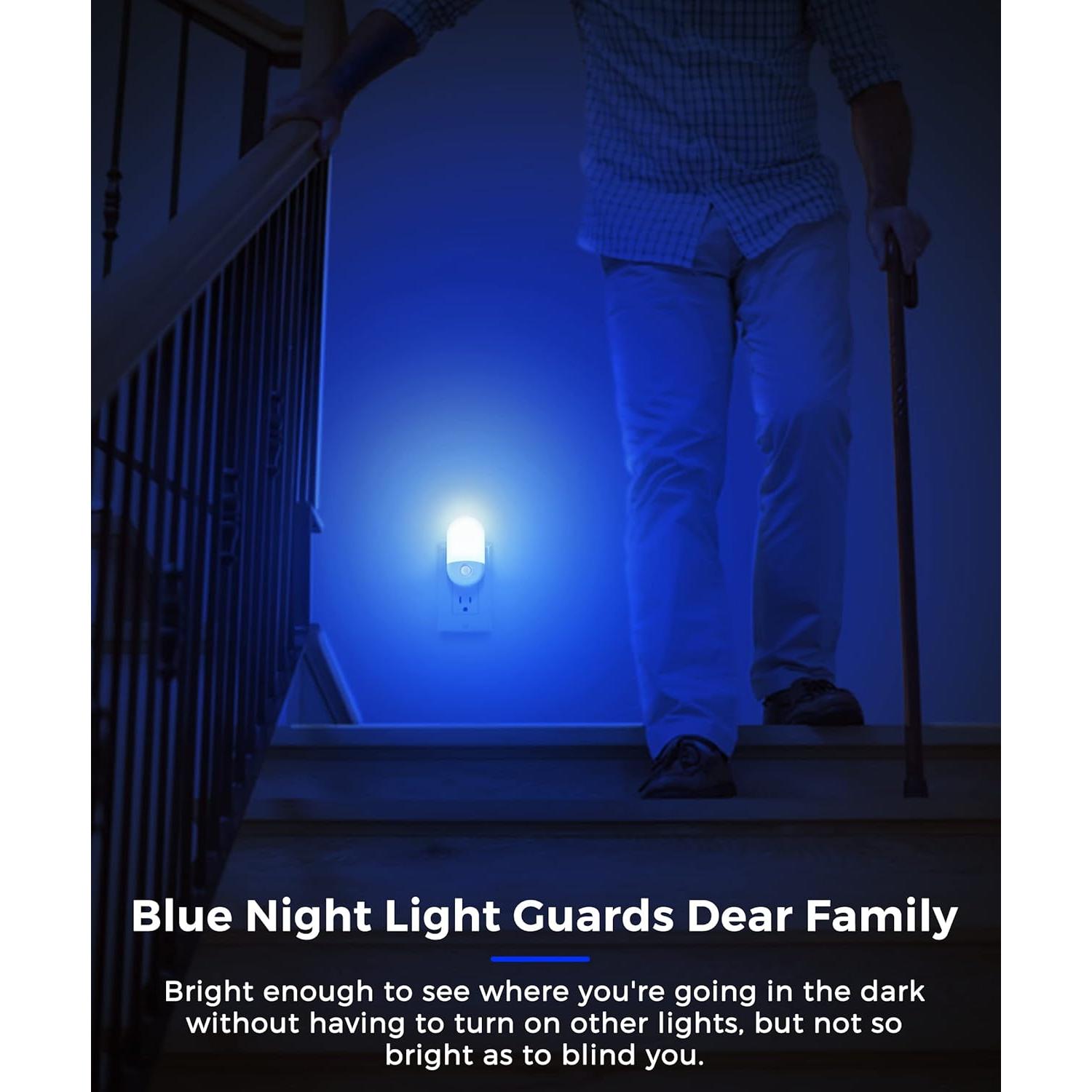 Luz Nocturna LED LOHAS Azul 0.6W Brillo Ajustable 30/60LM