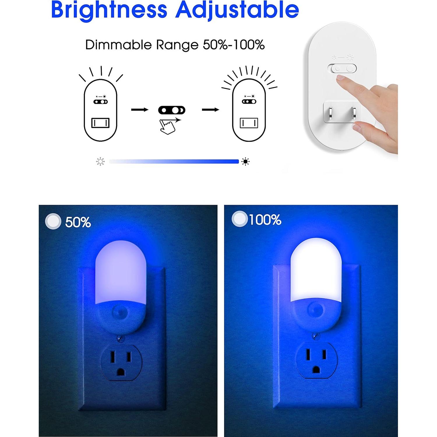 Luz Nocturna LED LOHAS Azul 0.6W Brillo Ajustable 30/60LM
