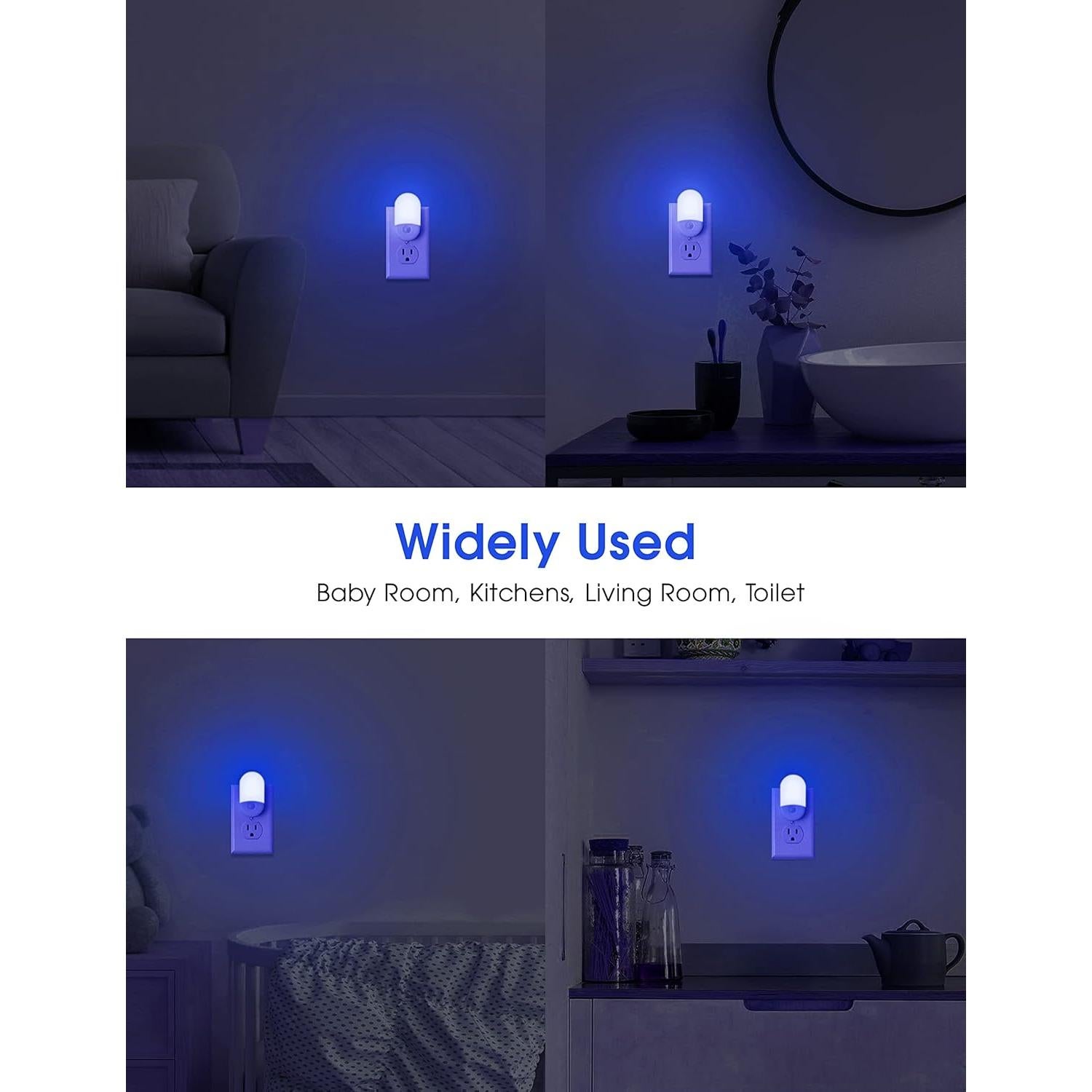 Luz Nocturna LED LOHAS Azul 0.6W Brillo Ajustable 30/60LM