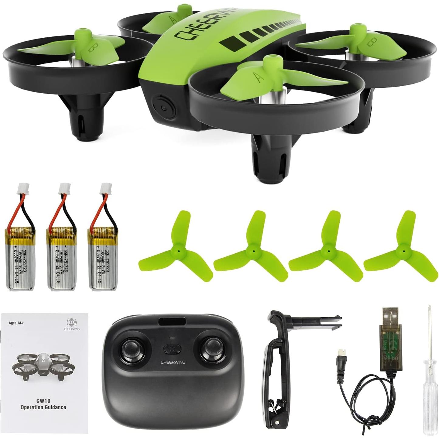 Drone Mini Cheerwing CW10 con Cámara WiFi y Control por Voz