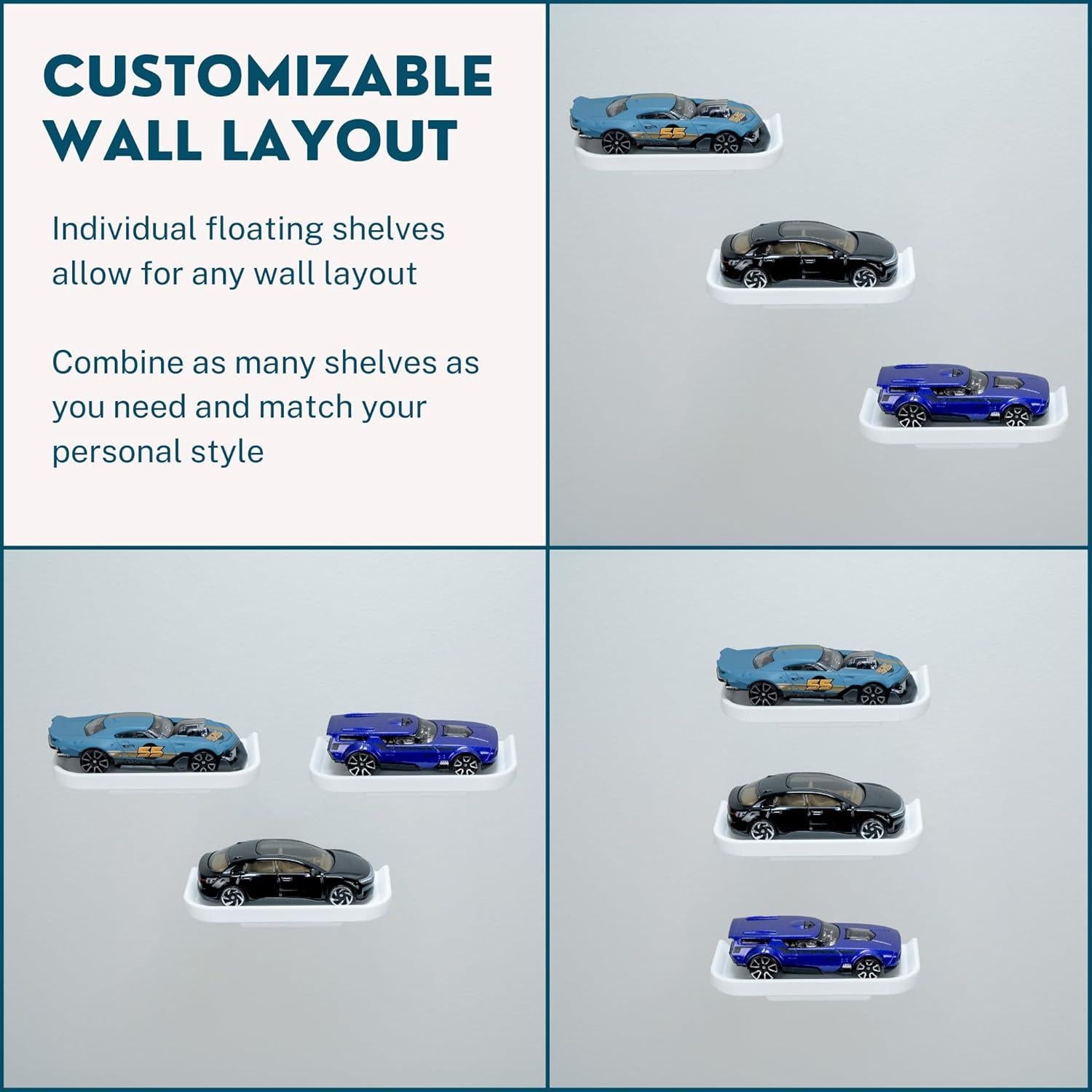 Estante de Montaje en Pared Matterform para Autos 1/64 - Paquete de 5