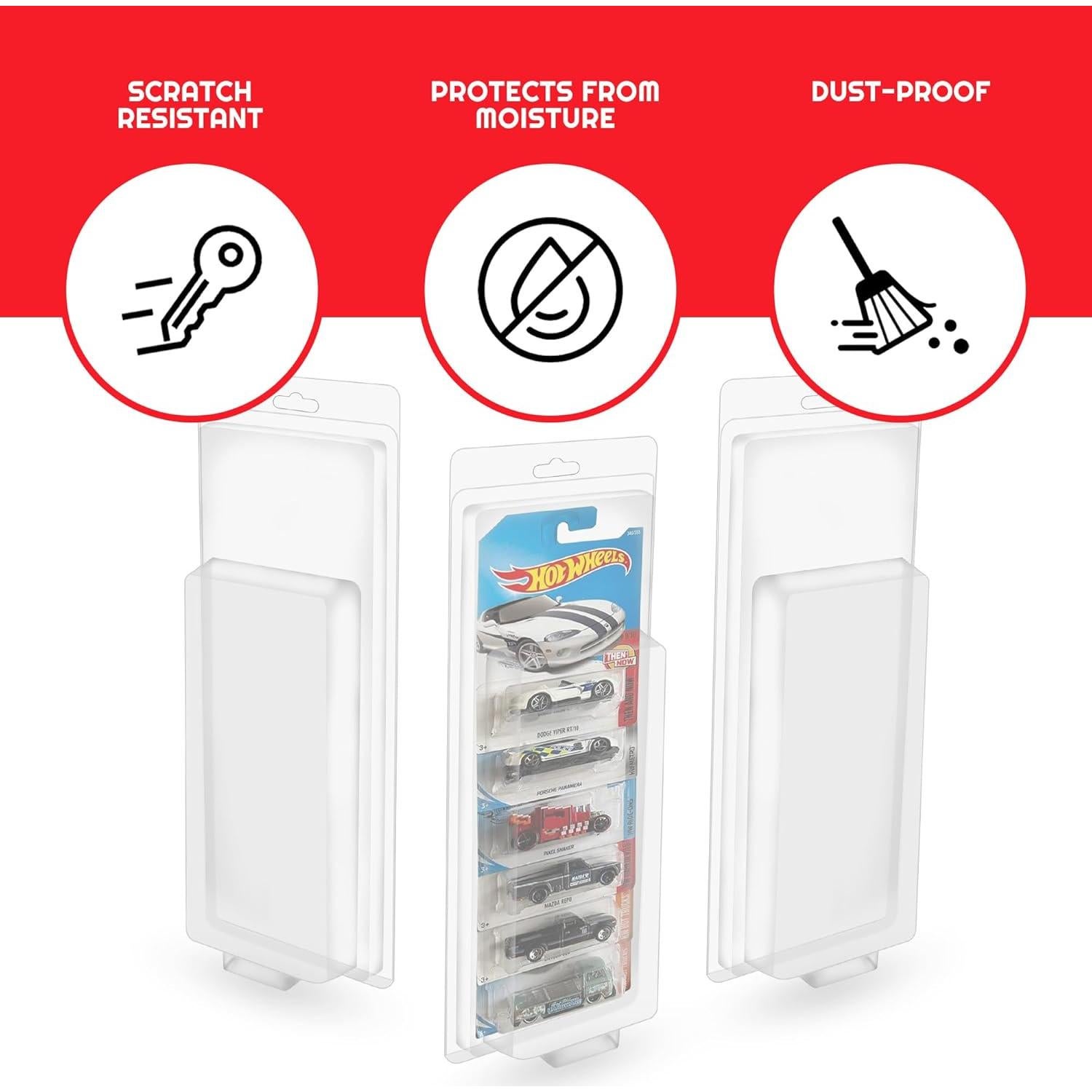 Blisters Protectores para Coches Diecast EVORETRO - Paquete de 5