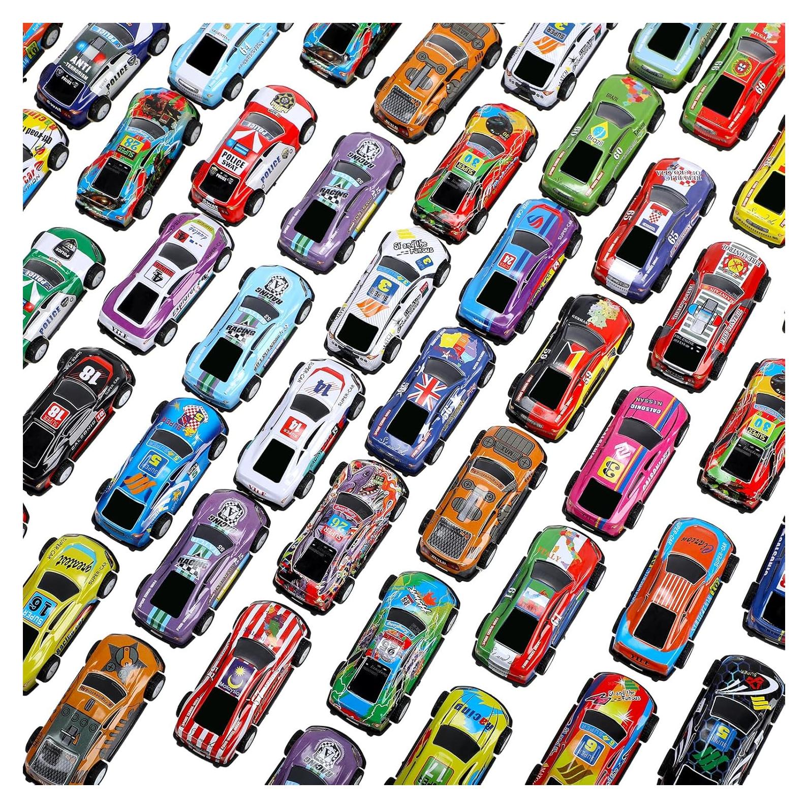 Coches de Juguete Vinsot 60 Piezas Retroceso Coloridos