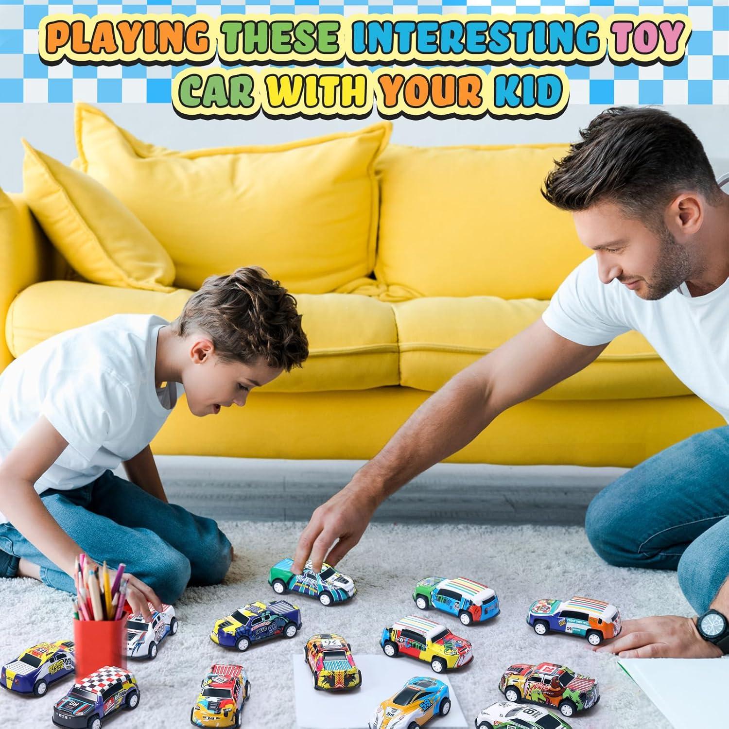 Coches de Juguete Vinsot 60 Piezas Retroceso Coloridos