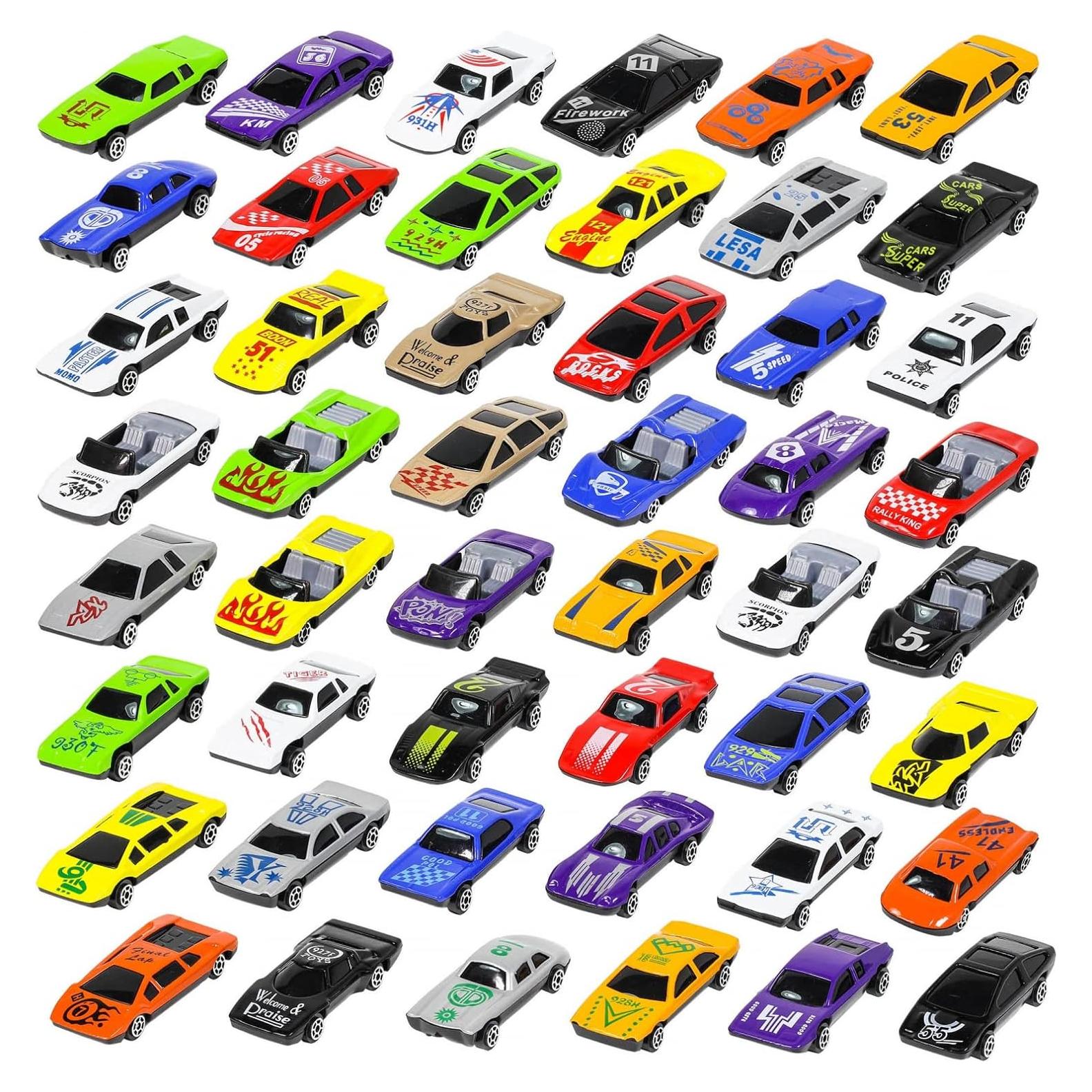 Juego de coches de carreras KidPlay 50 piezas Diecast