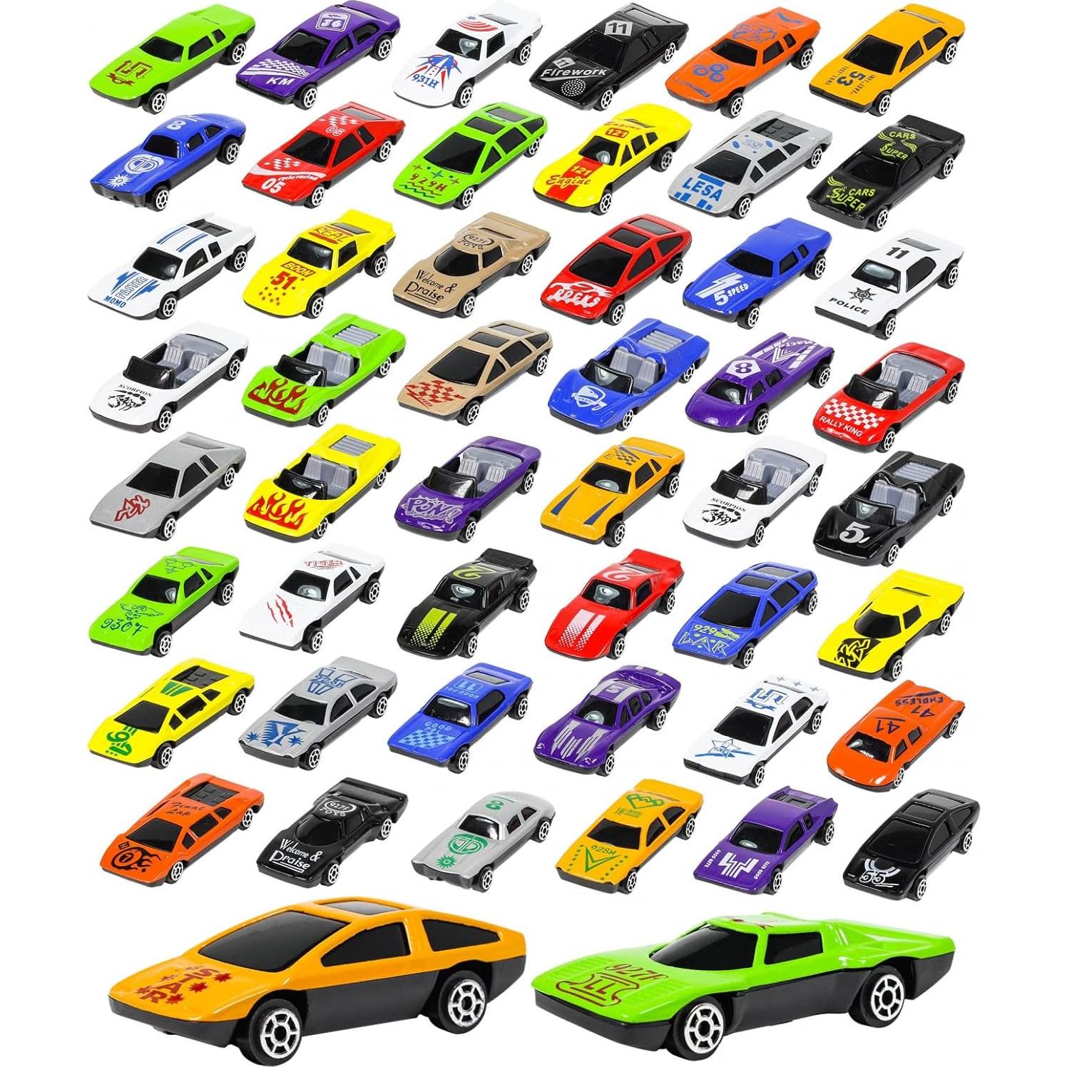 Juego de coches de carreras KidPlay 50 piezas Diecast