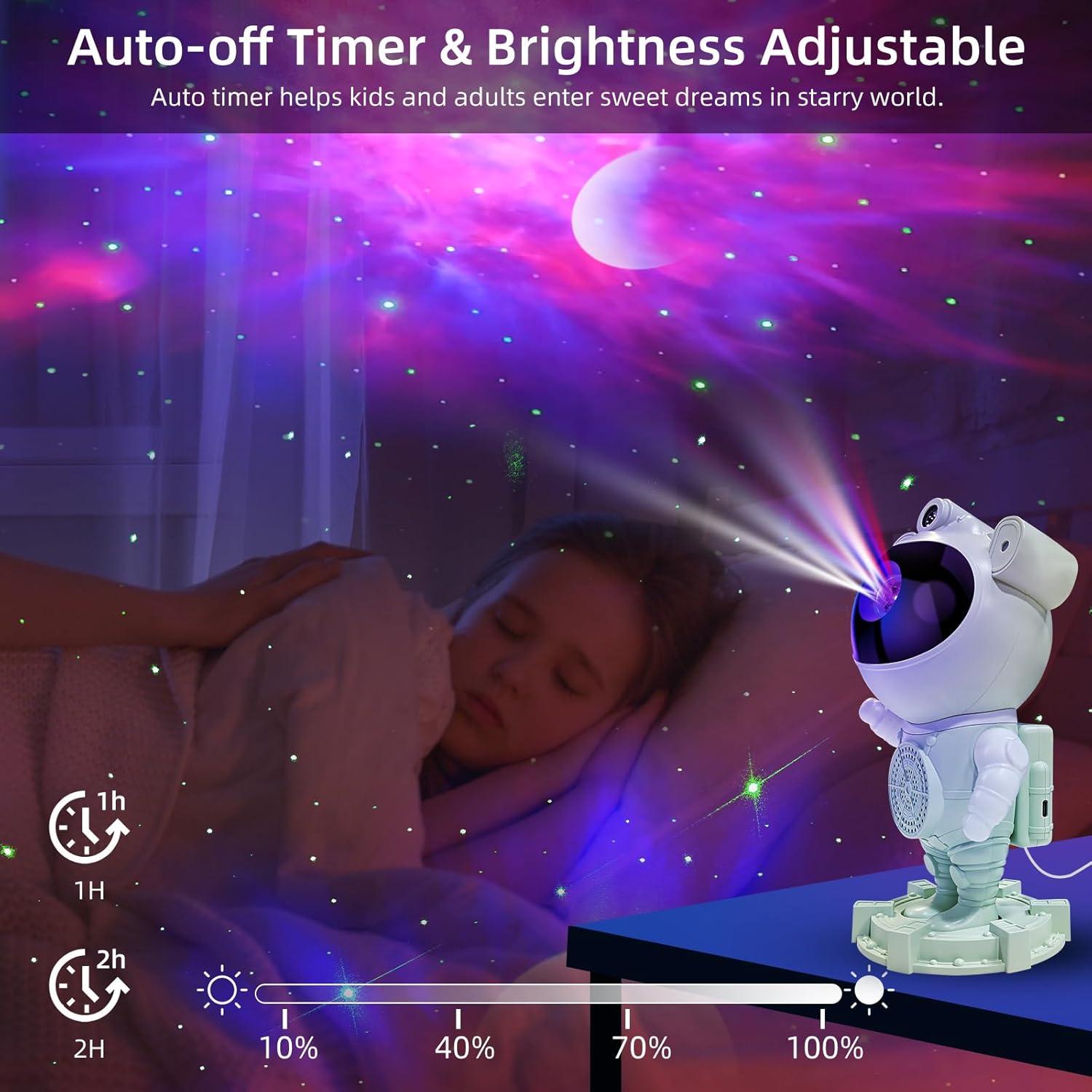 Proyector Galáctico RUISHINE Astronauta Luz Nocturna LED