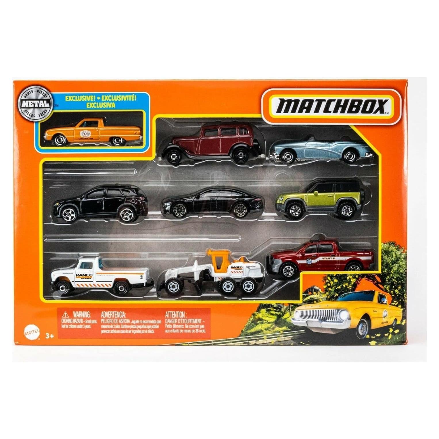 Set de 9 Coches de Metal Matchbox X7111 para Niños