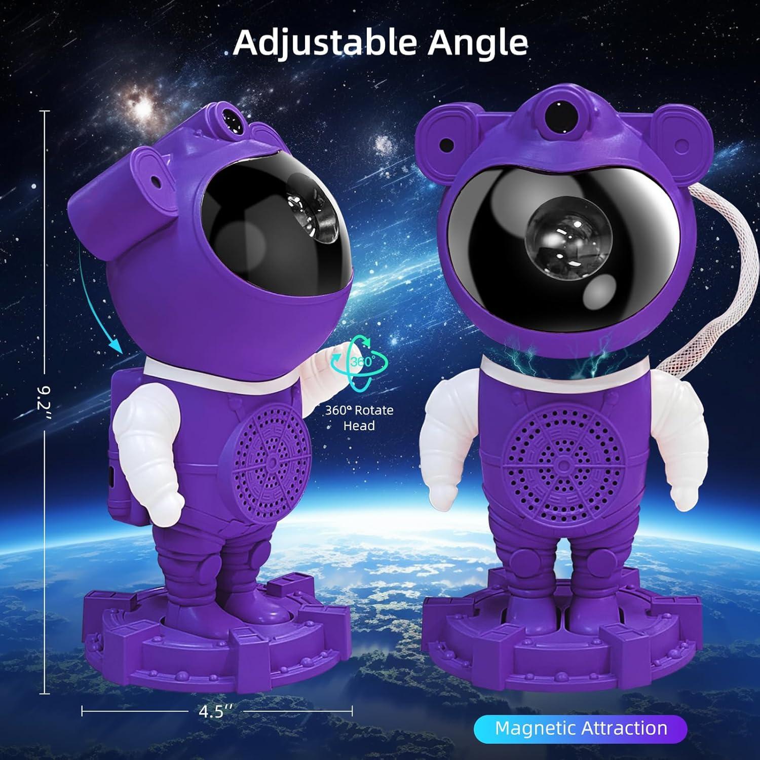 Proyector de Estrellas RUISHINE Astronauta Luz Nocturna 360°