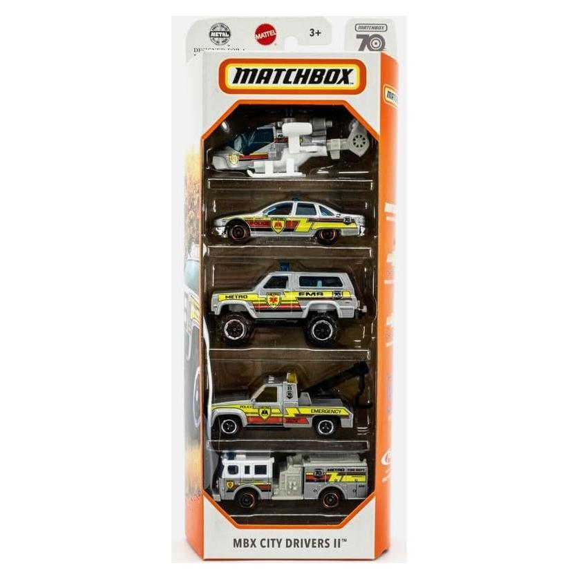 Matchbox MBX Conductores de Ciudad II - 5 Vehículos a Escala 1/64