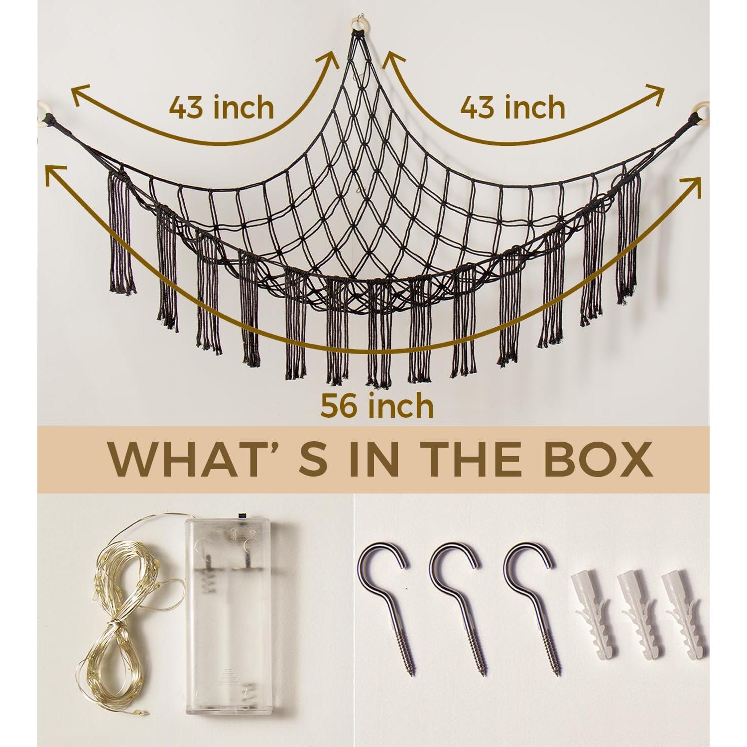 Hamaca de Peluches RelaxScene con Luz LED - Almacenamiento Negro