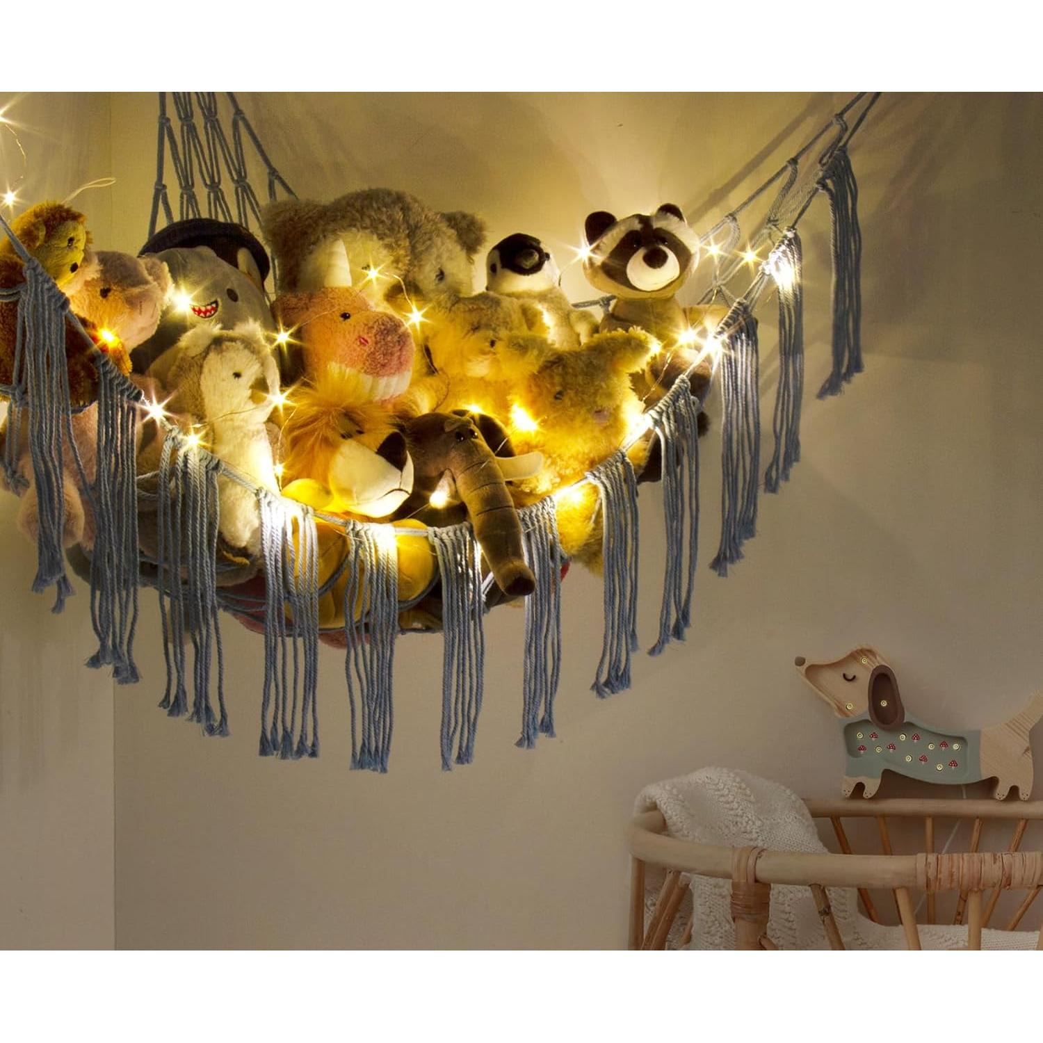 Hamaca de Peluches RelaxScene Grande con Luz LED Azul