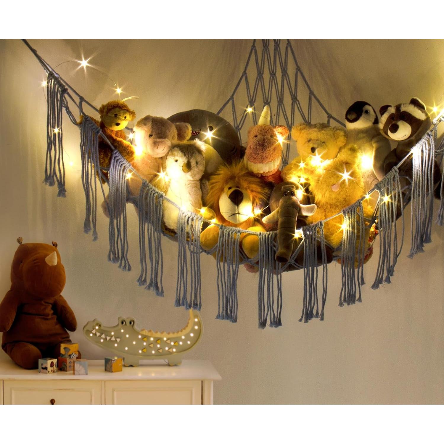 Hamaca de Peluches RelaxScene Grande con Luz LED Azul