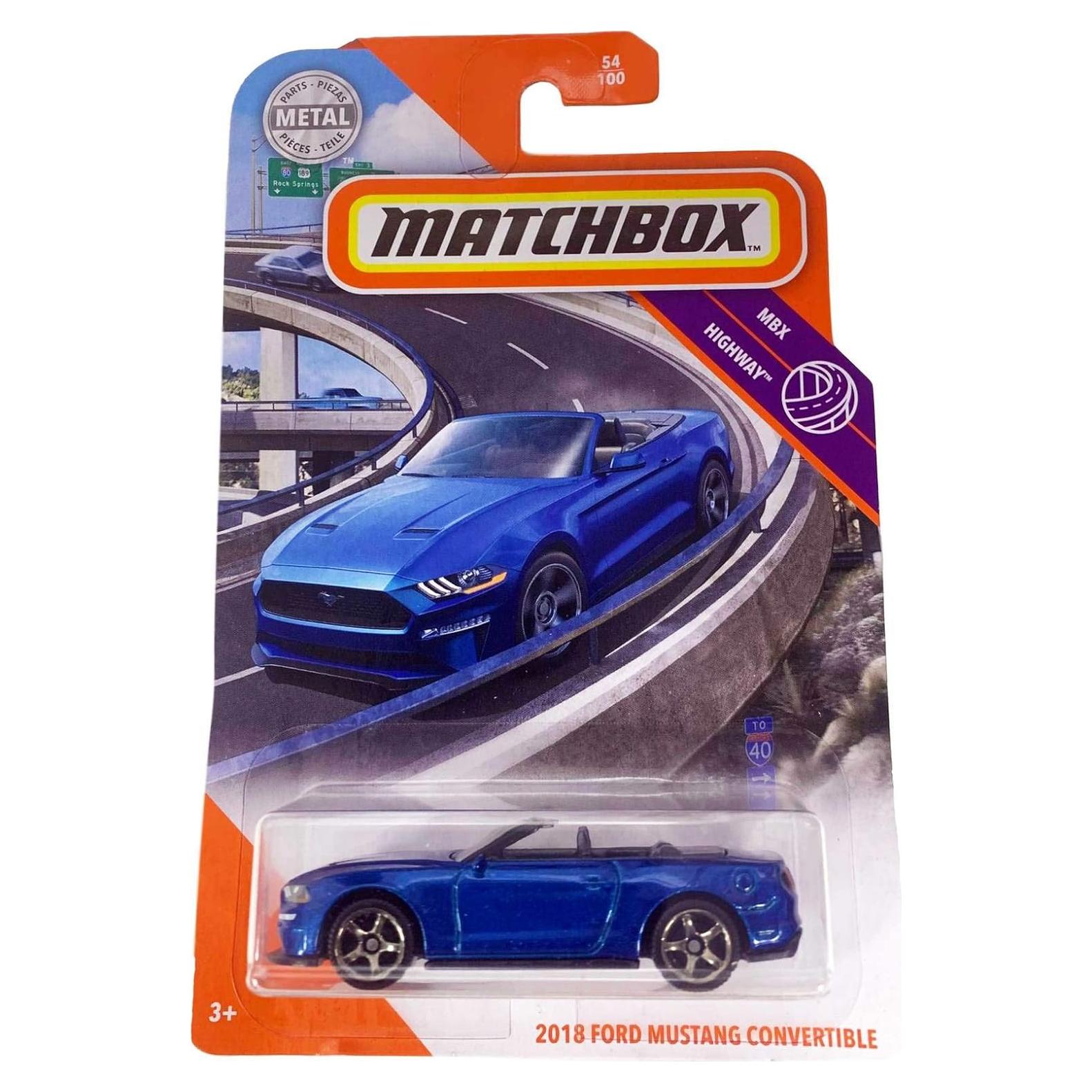 Auto a Escala Matchbox 2018 Ford Mustang Convertible Azul