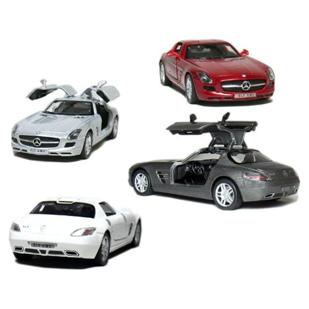 Conjunto de 4 Autos Mercedes Benz SLS AMG 1:36 Kinsmart