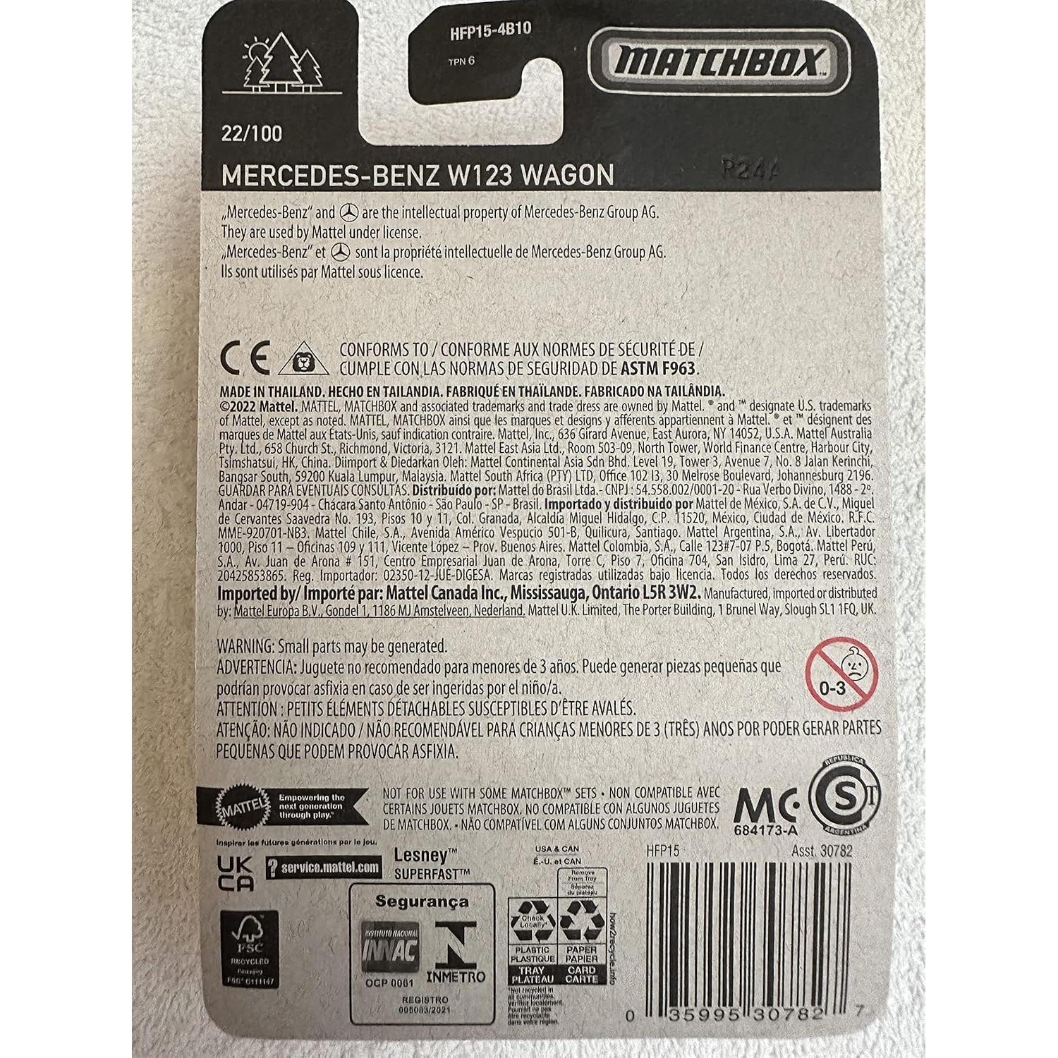 Matchbox Mercedes Benz W123 Wagon 20.32x10.16cm