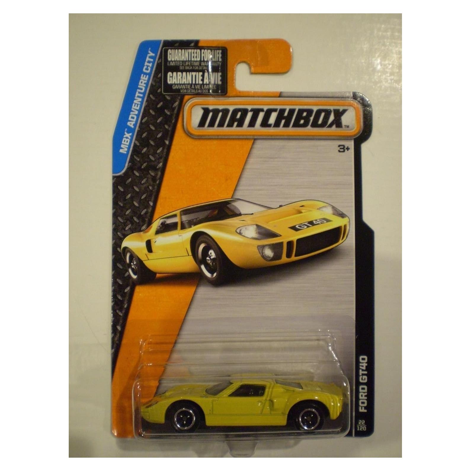 Matchbox Ford GT40 Amarillo en Misión Ciudad Aventura