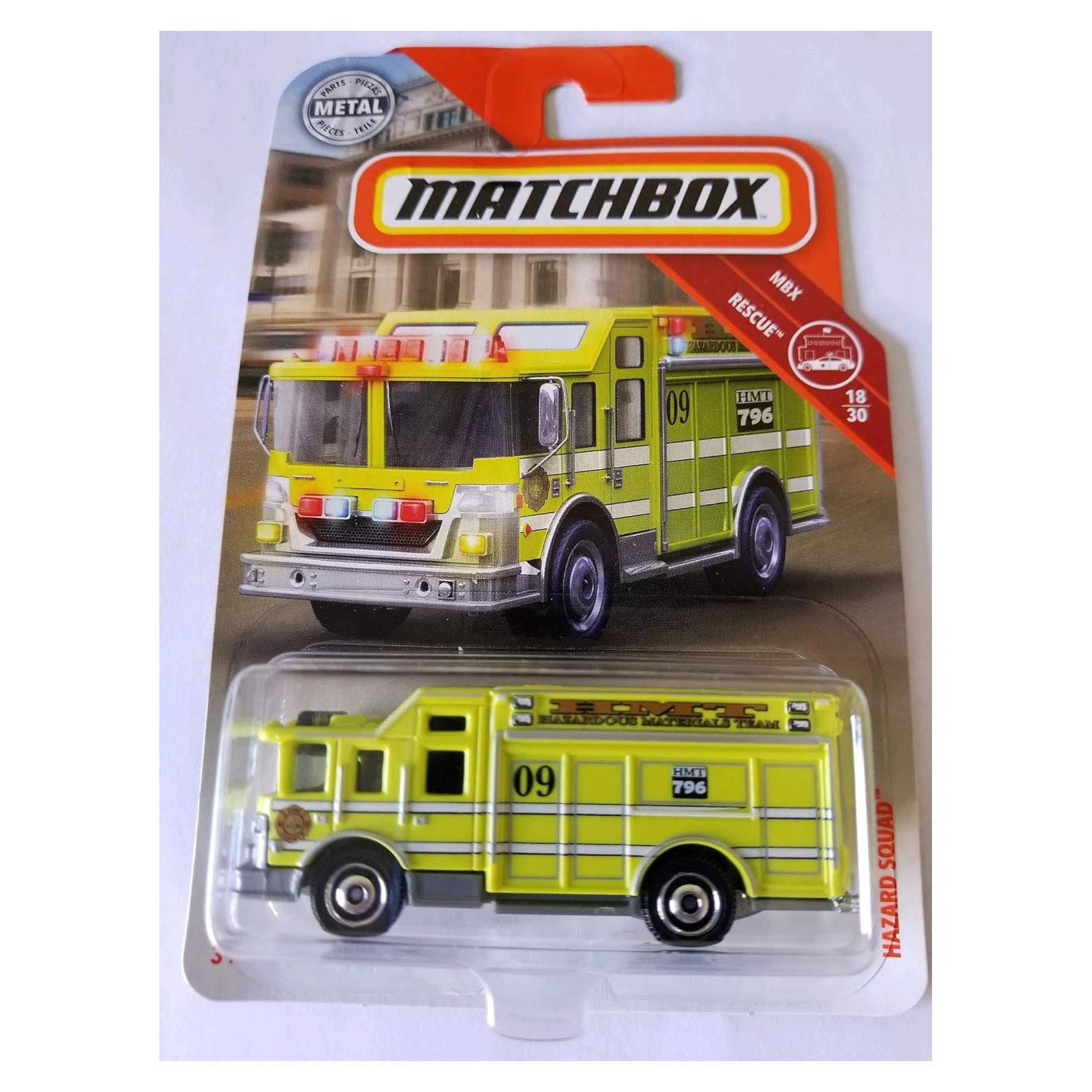 Matchbox MBX Rescate 2018 Escuadrón de Peligro Amarillo 1:64