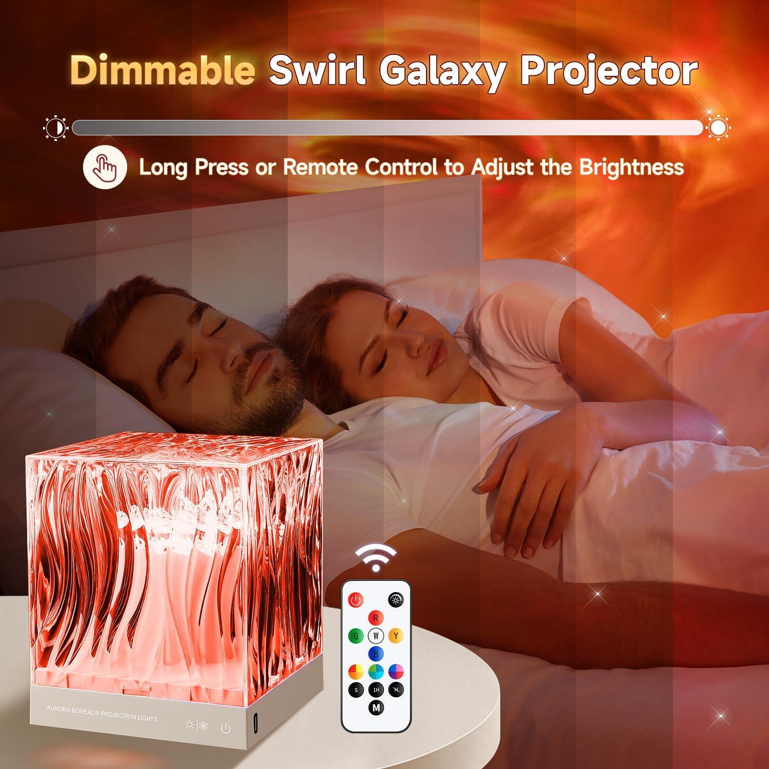 Galaxy Projector for Bedroom,18-Color Solar System Kids Night Light Projector for Bedroom,Remote Night Light for Kids Flower Lamp Tornado lamp Pink Lights,17 Year Old Girl Gift Ideas Purple Room Decor