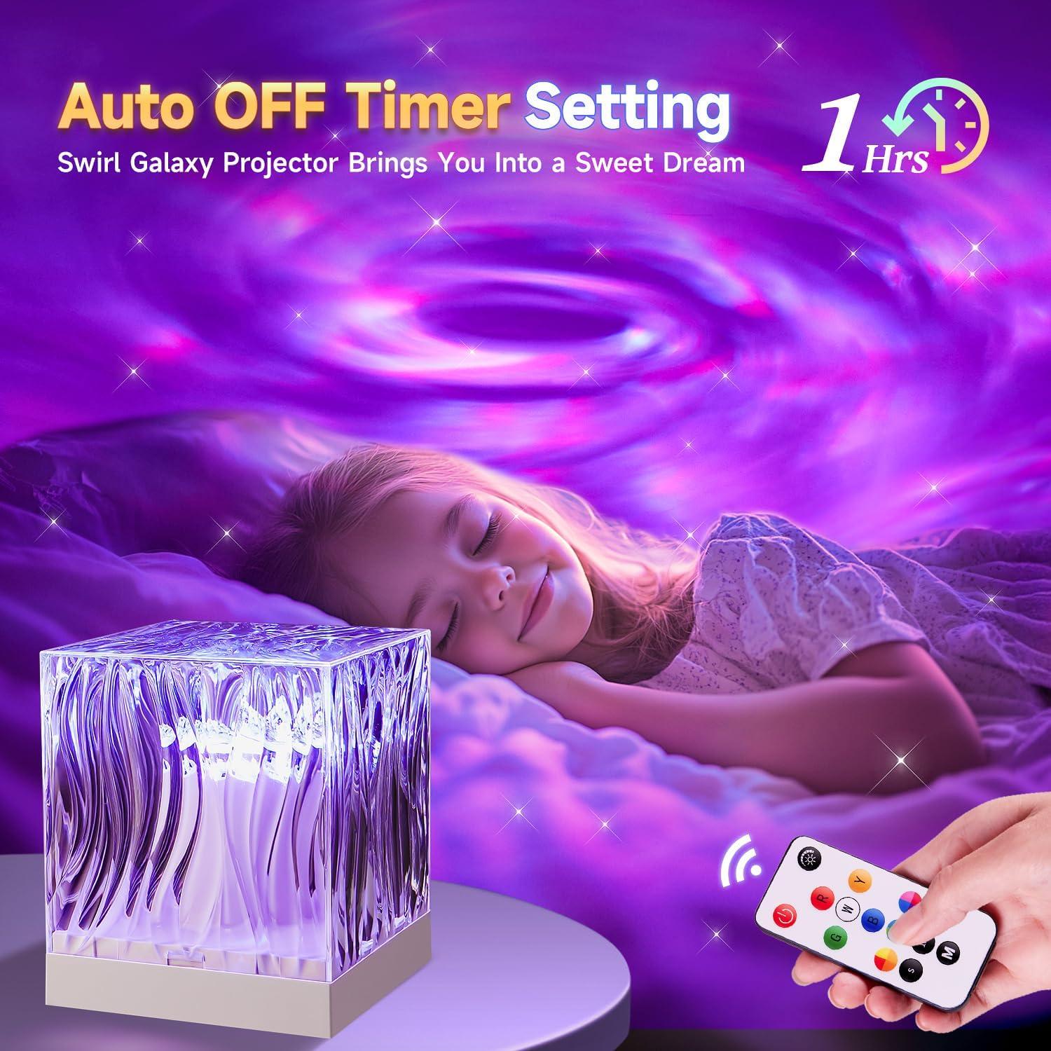 Galaxy Projector for Bedroom,18-Color Solar System Kids Night Light Projector for Bedroom,Remote Night Light for Kids Flower Lamp Tornado lamp Pink Lights,17 Year Old Girl Gift Ideas Purple Room Decor