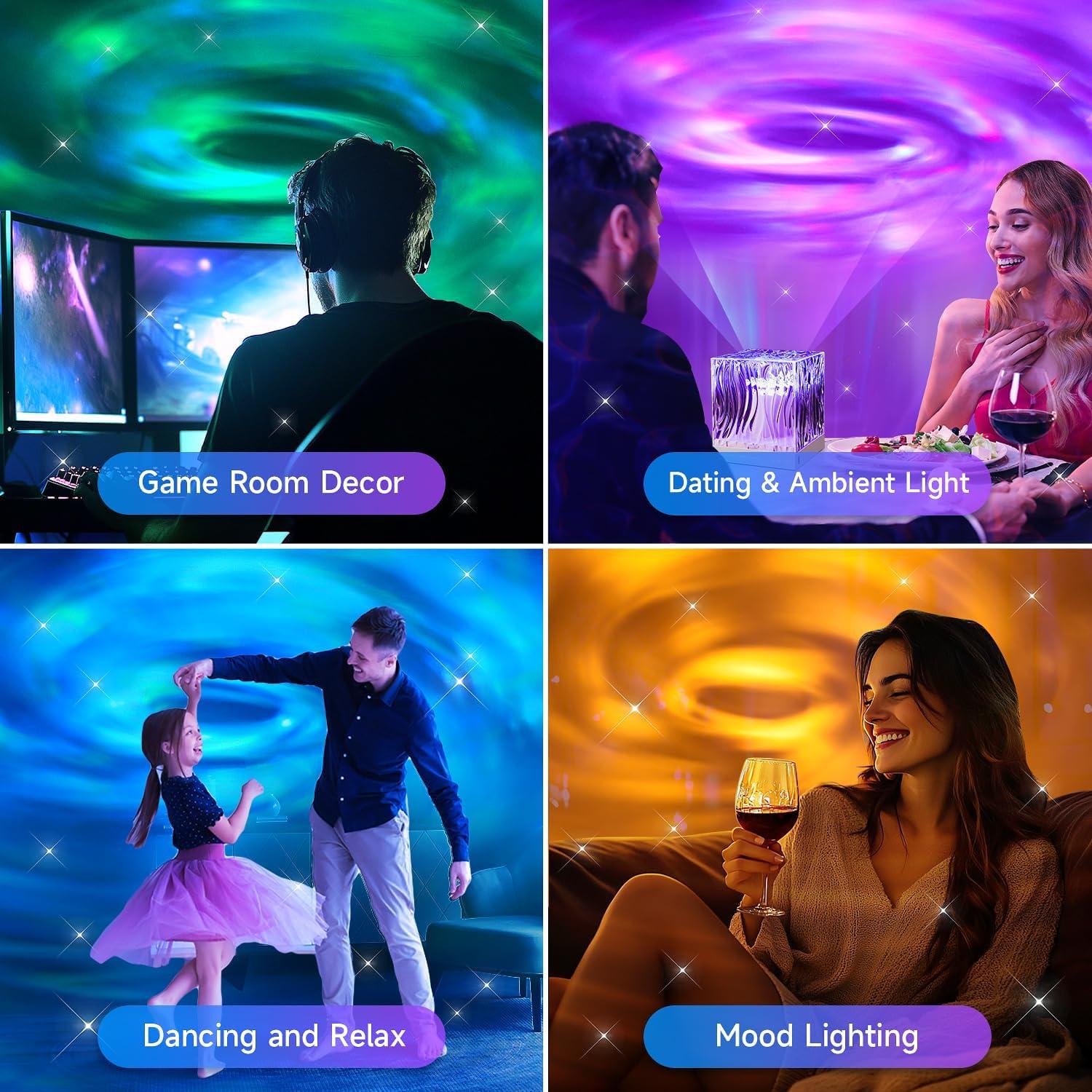 Galaxy Projector for Bedroom,18-Color Solar System Kids Night Light Projector for Bedroom,Remote Night Light for Kids Flower Lamp Tornado lamp Pink Lights,17 Year Old Girl Gift Ideas Purple Room Decor