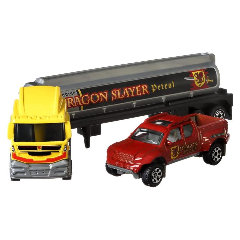 Matchbox Coches Coleccionables 1:64 Cabover Tanquero y Pickup