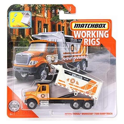 Camión Volquete Matchbox International Workstar 7500 Naranja