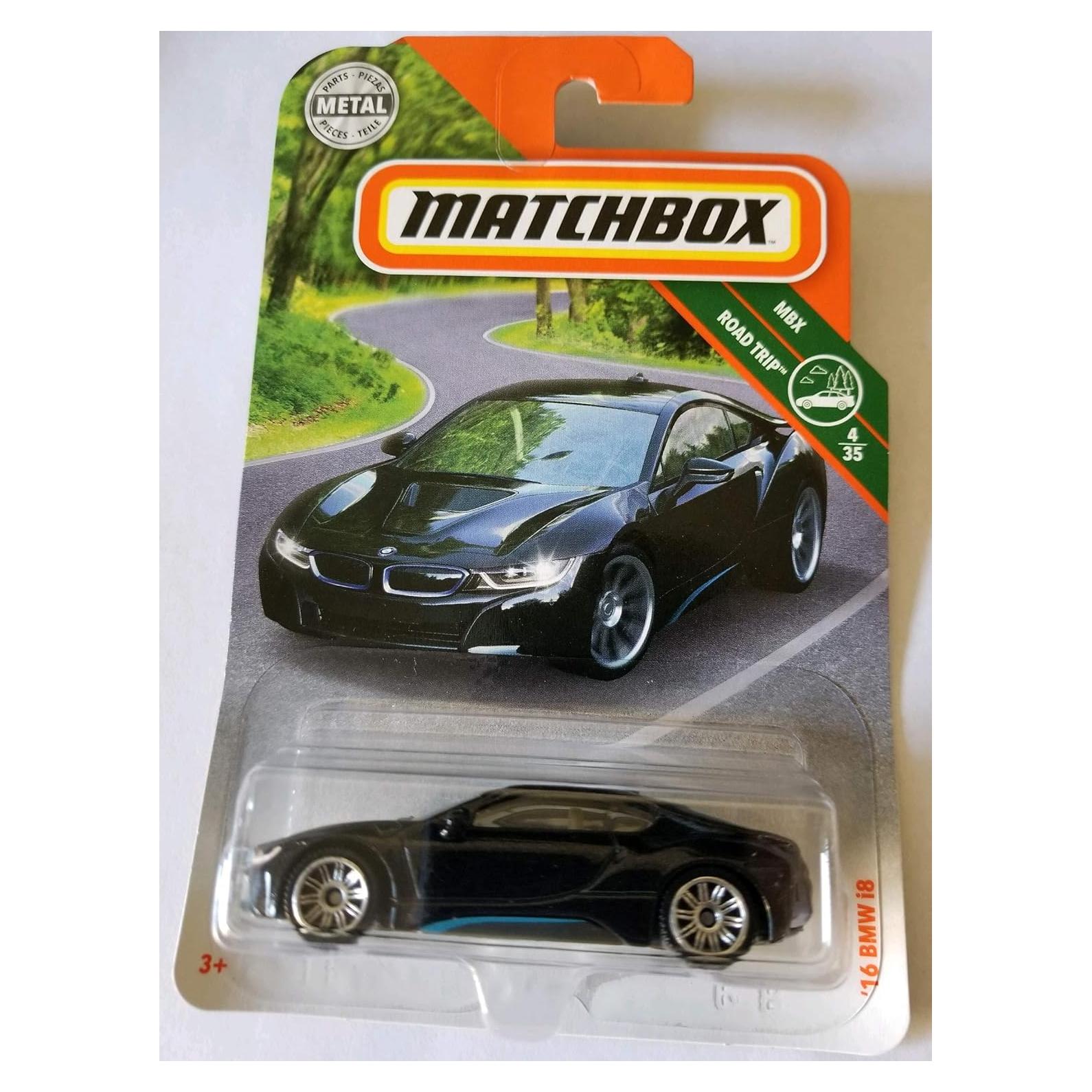 Auto a Escala Matchbox BMW i8 2016 Negro 15.6x10.2 cm