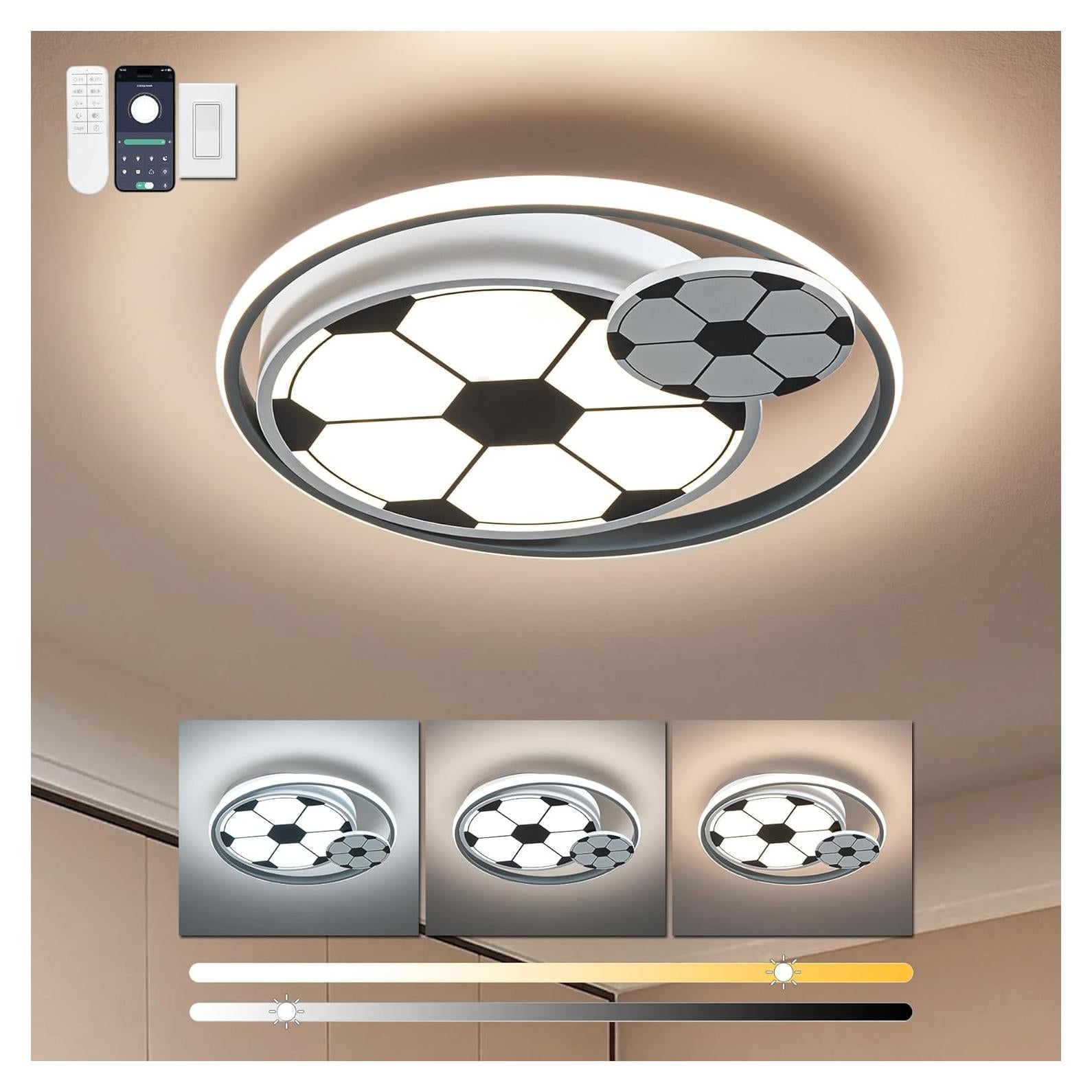 Luz de Techo LED Regulable Shine LUEST Fútbol 43cm