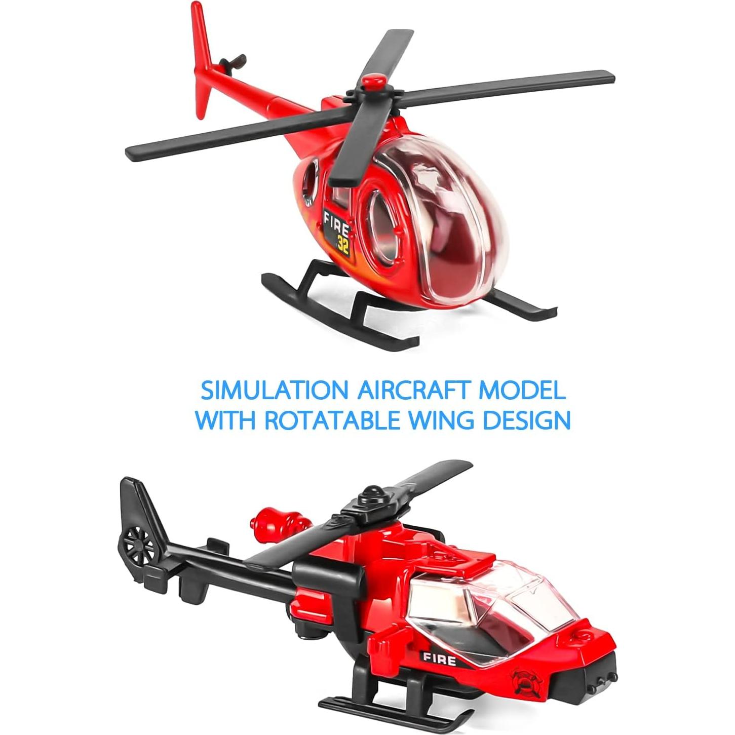 Juego de Juguetes de Bomberos FANELEQU 14 Pcs Mini Vehículos