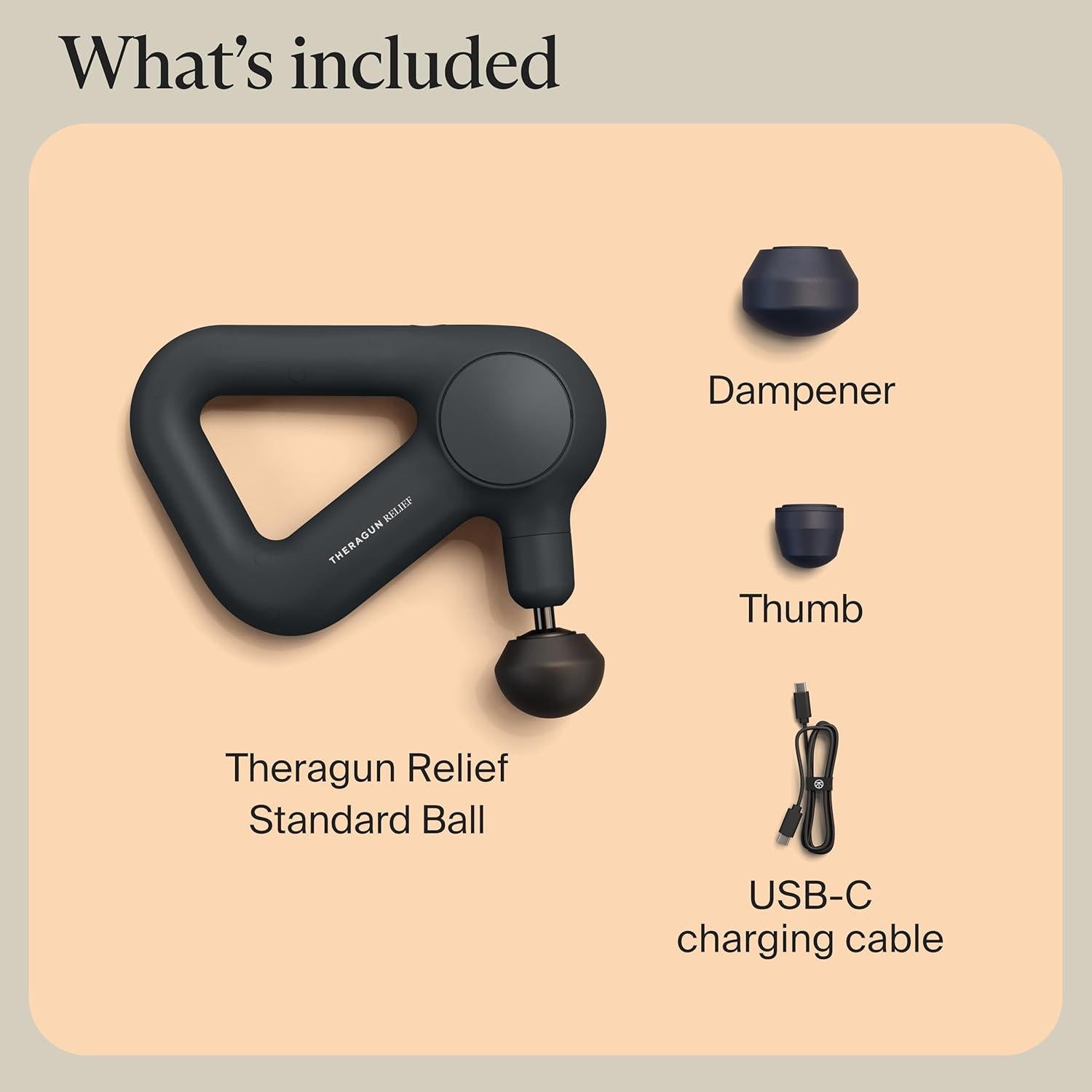 Pistola de Masaje Theragun Alivio - Tejido Profundo, Bluetooth, Negro