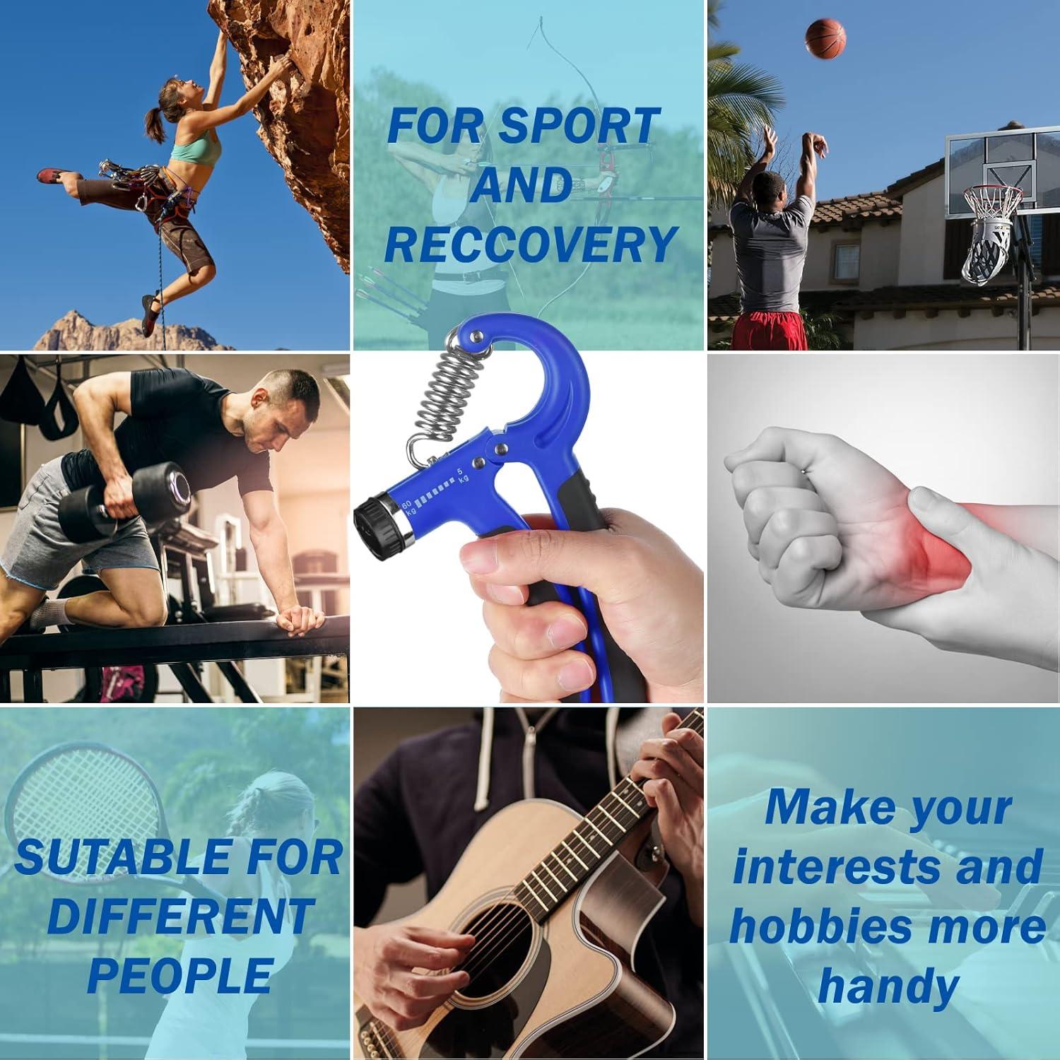 Entrenador de Fuerza de Agarre AIXPI HGS01, Resistencia 5-60kg