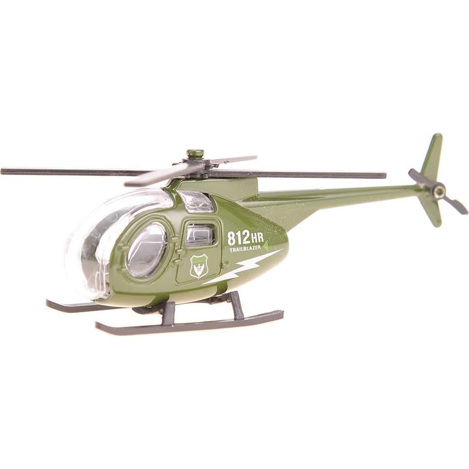 Conjunto de 6 Vehículos Militares Diecast PowerTRC - Tanque, Camión, Helicópteros