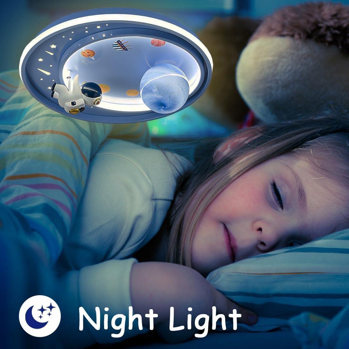 Luz de Techo LED Regulable Dayaerya Astronauta 62W Azul