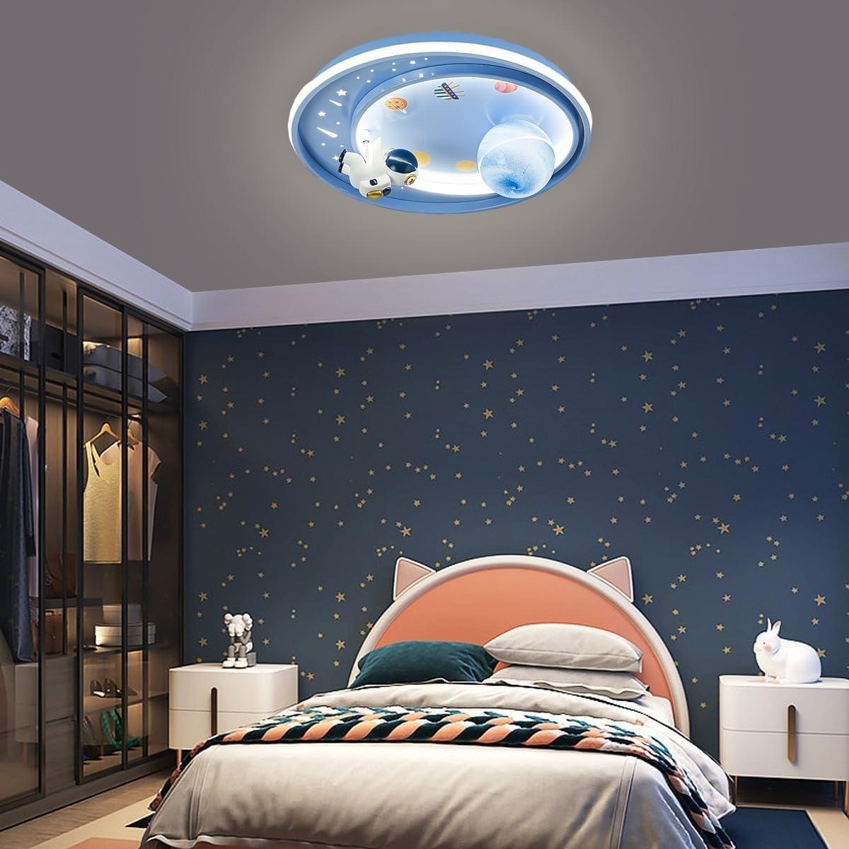 Luz de Techo LED Regulable Dayaerya Astronauta 62W Azul