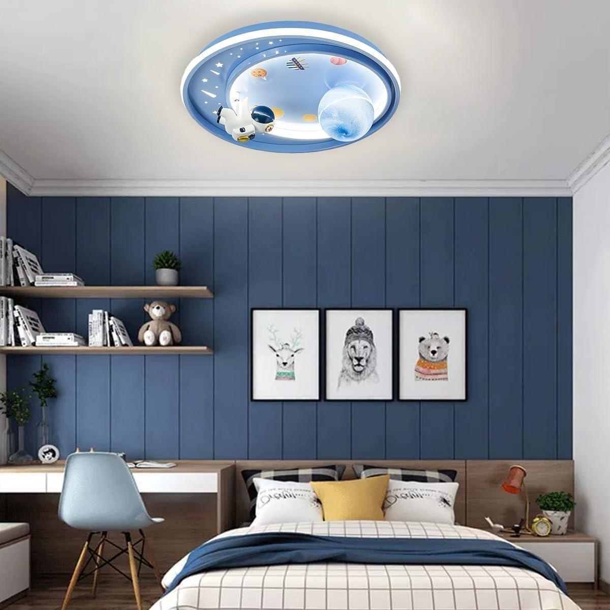 Luz de Techo LED Regulable Dayaerya Astronauta 62W Azul