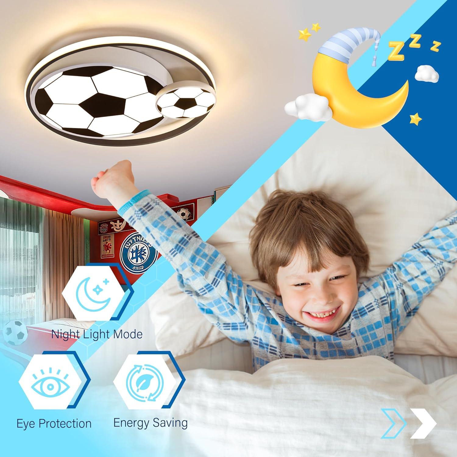 Luz de Techo LED Fútbol YCMGEAD 40cm 47W Ajustable