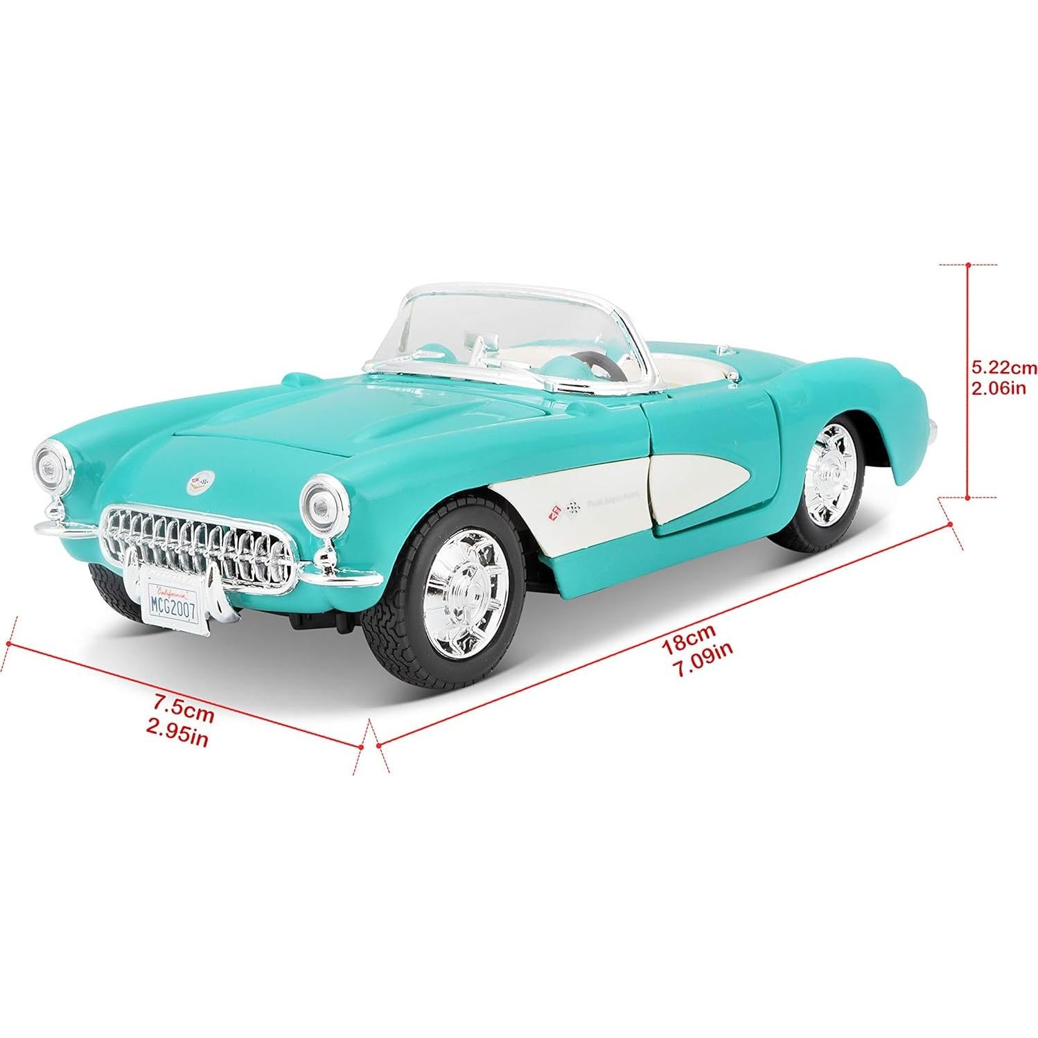 Maisto 1:24 Chevrolet Corvette 1957 Edición Especial Turquesa