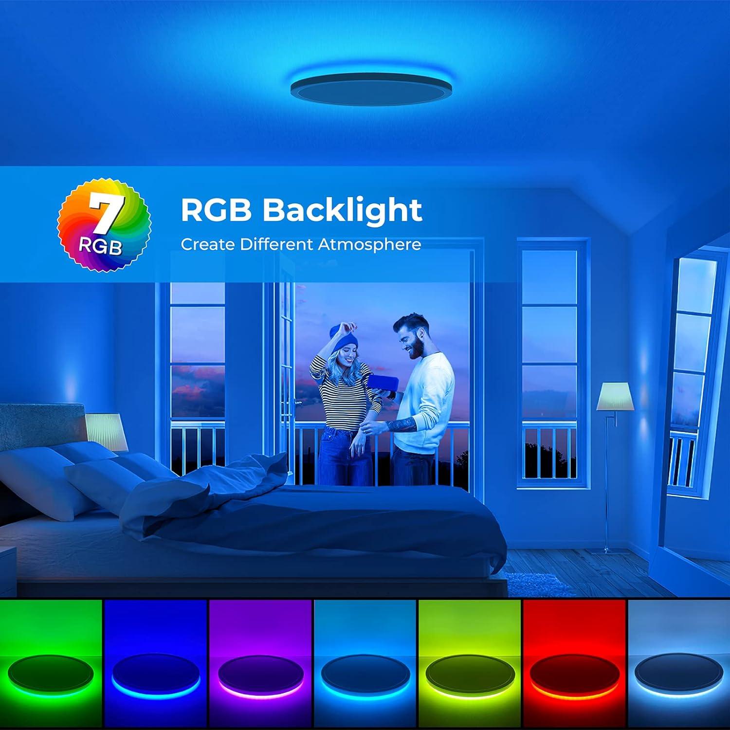 Luz de Techo LED RGB Annaror 30,48 cm Regulable 24W