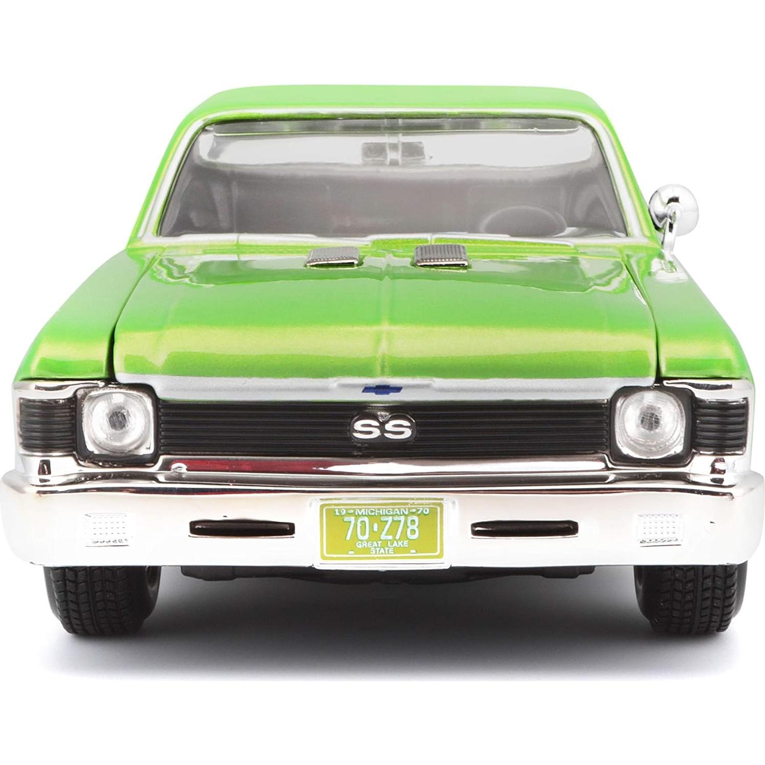 Maisto 1:24 Chevrolet Nova SS Diecast Verde 19.05 cm