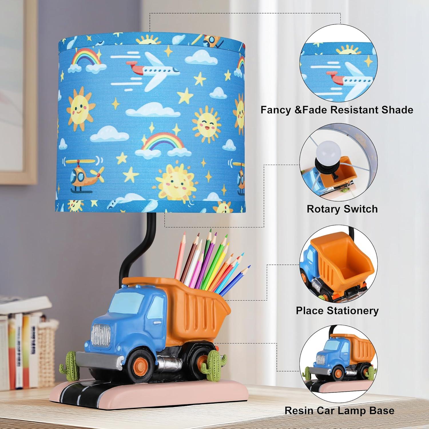 Lámpara de Mesa para Niños Hamucd Azul 42cm LED Incluida