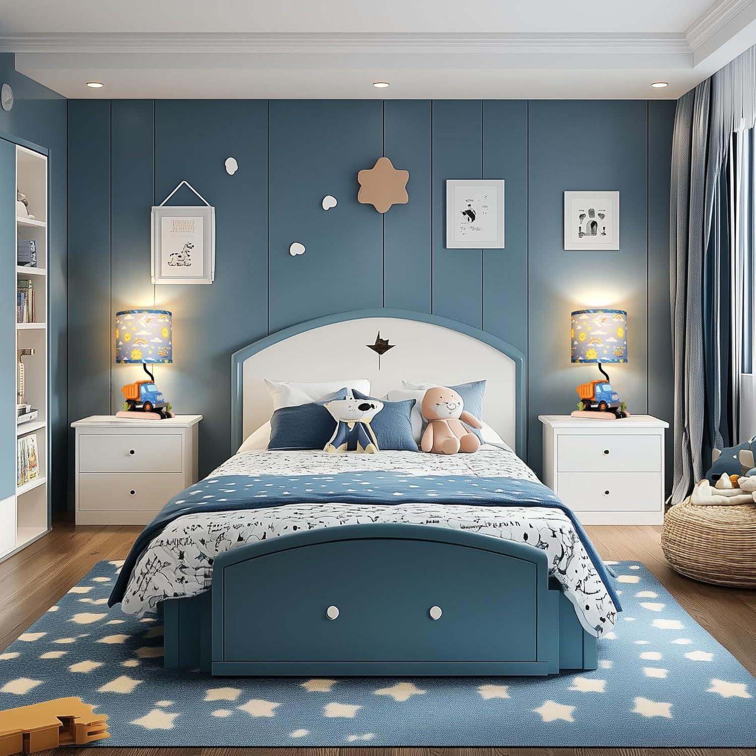 Lámpara de Mesa para Niños Hamucd Azul 42cm LED Incluida