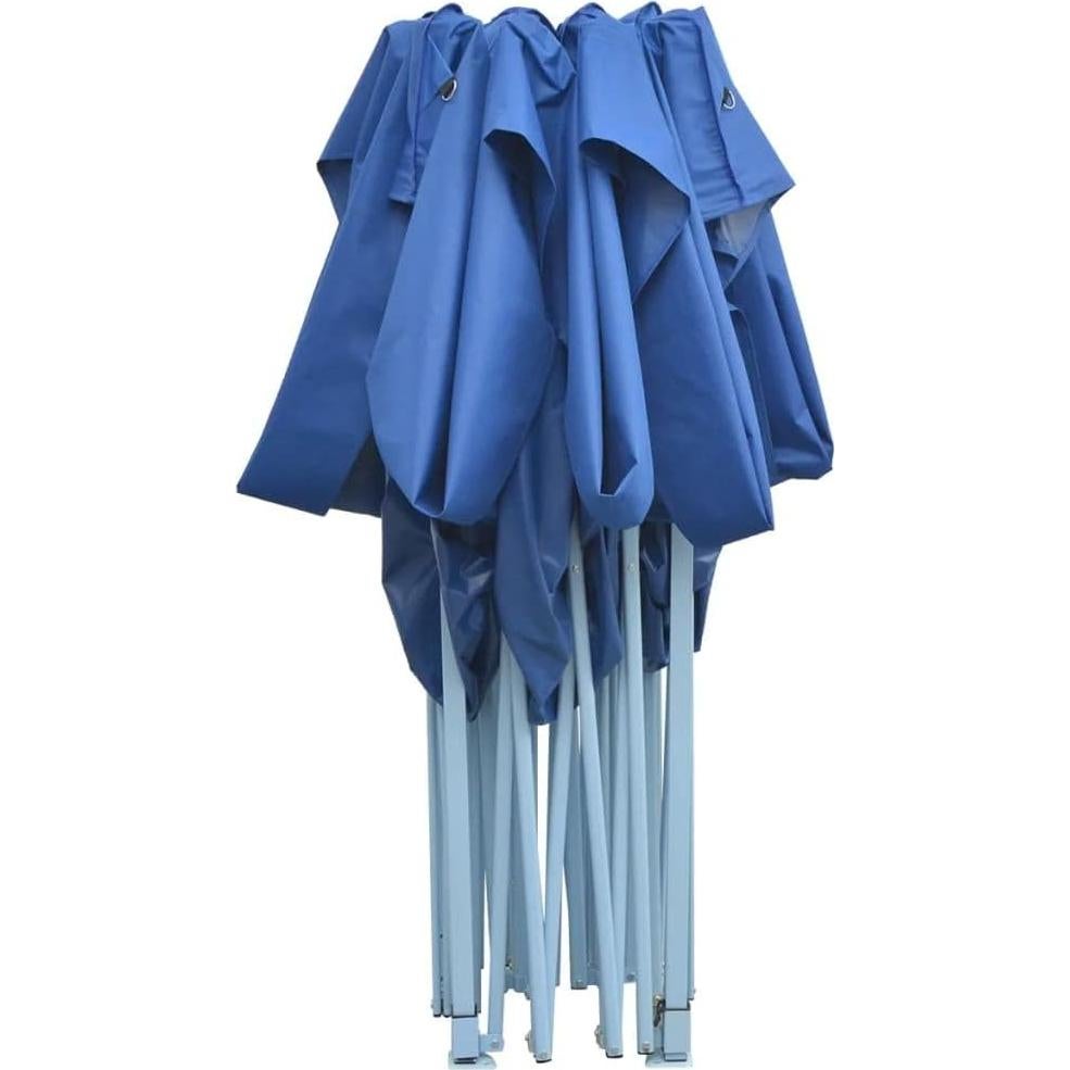 Carpa de Fiesta Plegable KCCLVER 280x410 cm Azul Resistente UV