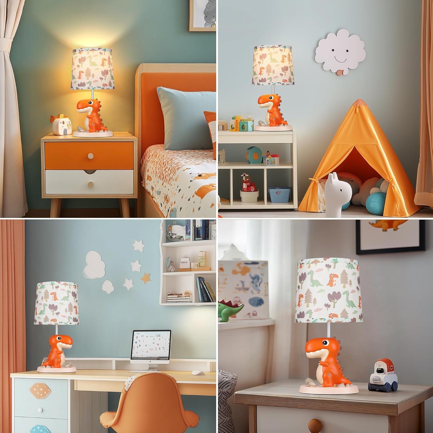 Lámpara de Mesa Dinosaurio Hamucd LED Naranja 22.86x22.86cm