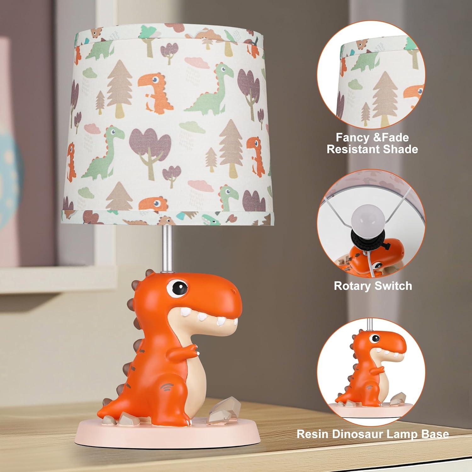 Lámpara de Mesa Dinosaurio Hamucd LED Naranja 22.86x22.86cm