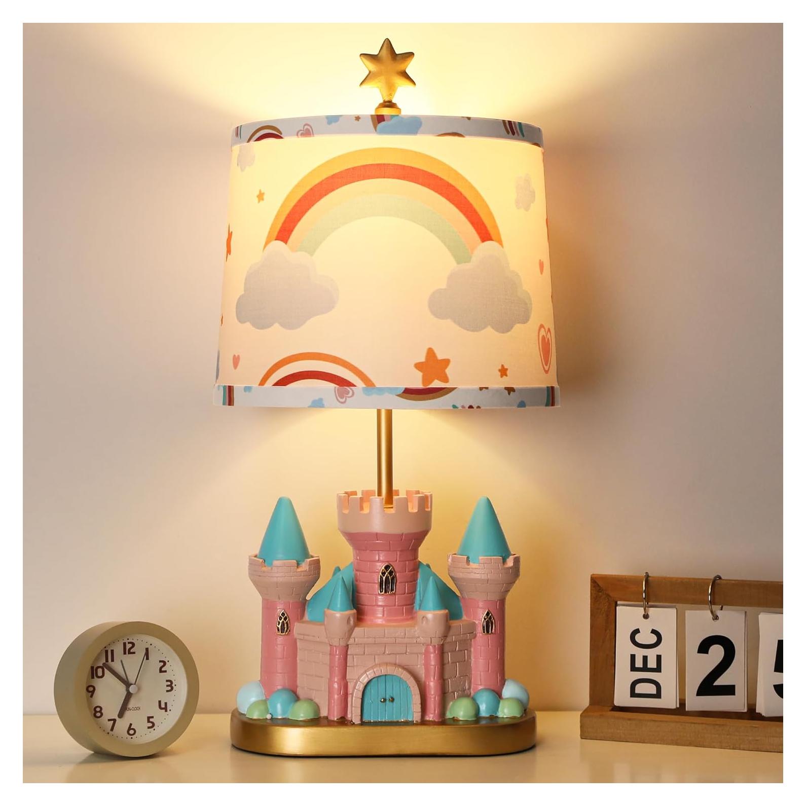 Lámpara de Mesa Rosa Hamucd Castillo para Niños LED