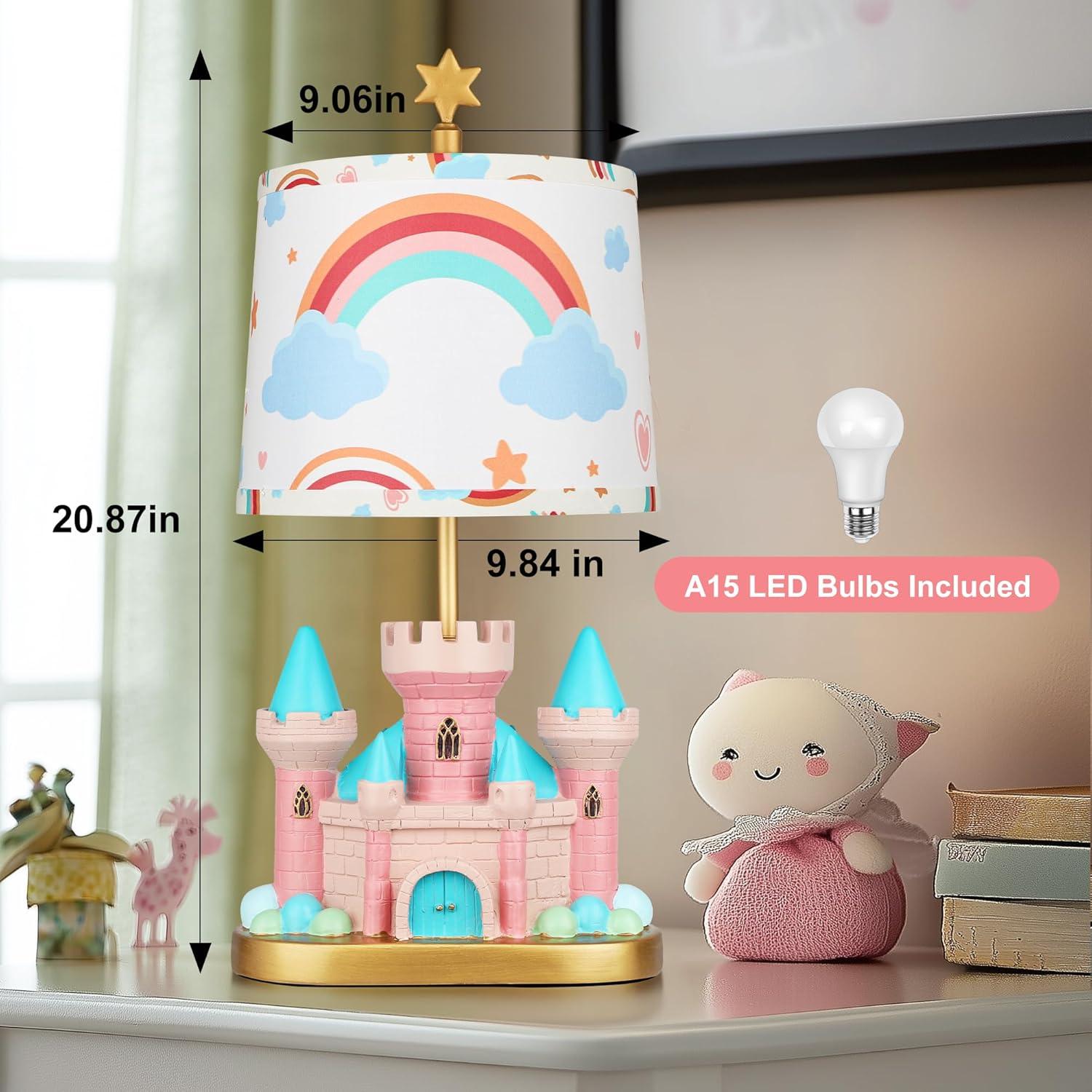 Lámpara de Mesa Rosa Hamucd Castillo para Niños LED