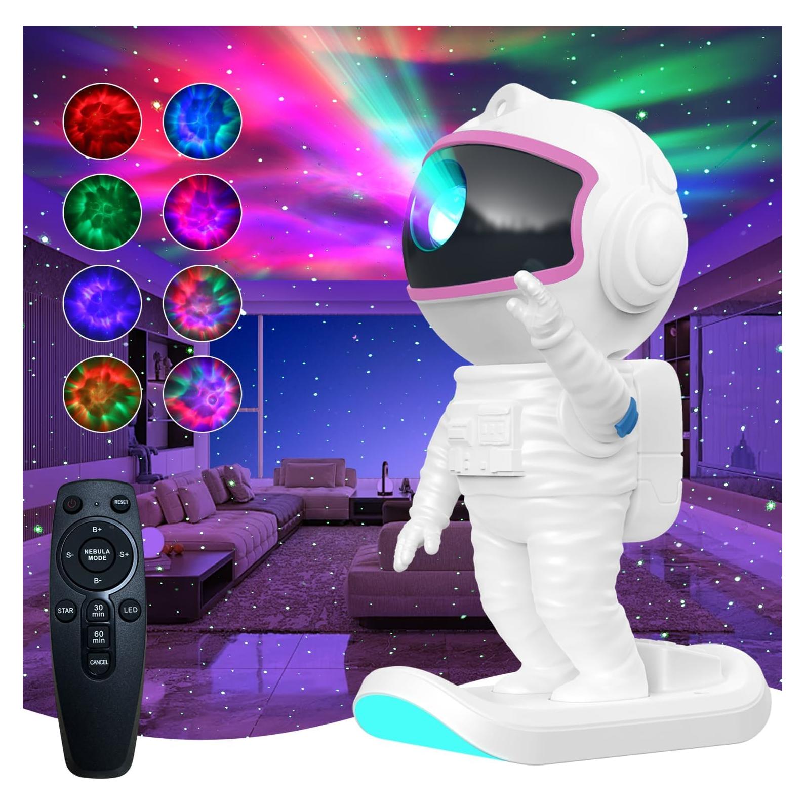 Proyector Estelar Ase Rosa con Control Remoto y 17 Modos