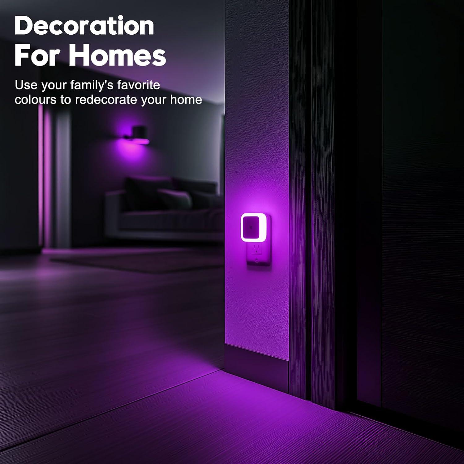 Luz Nocturna Enchufable Sujeet Rosa 4 Piezas LED 50 Lúmenes